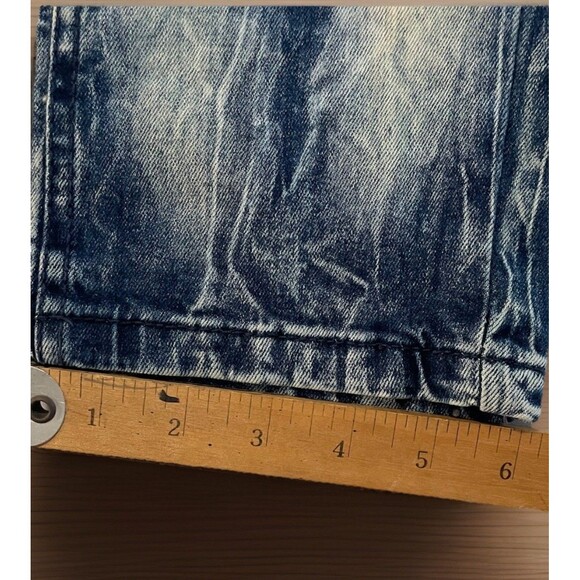 Marc  Ecko Cut & Sew  Men’s  Distressed  Moto Patchwork Jeans  30X30 Y2K 90s Vnt - Picture 11 of 11